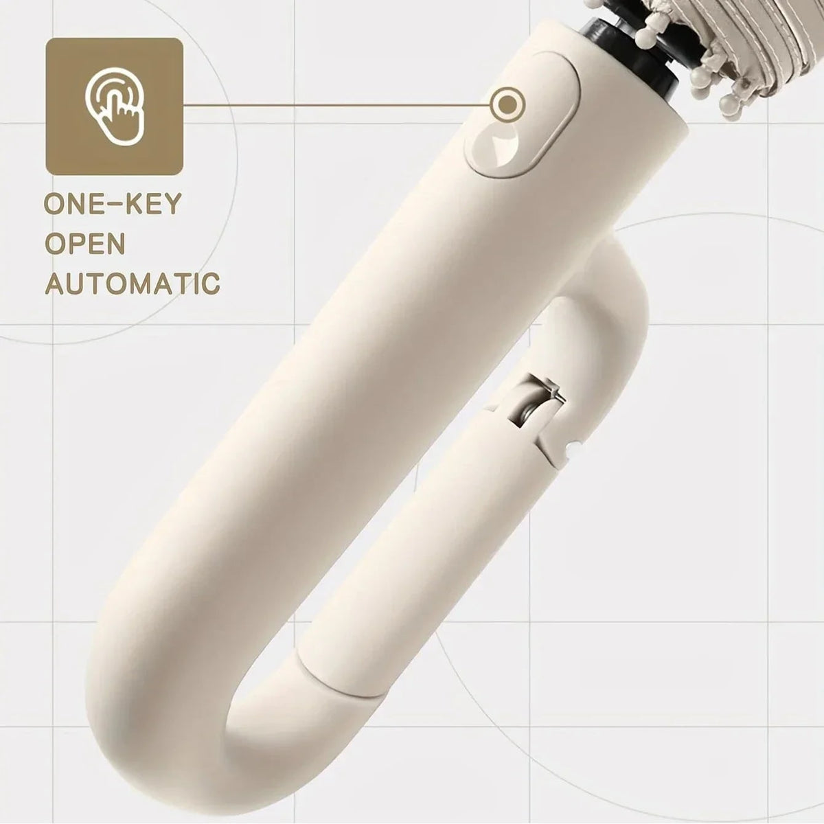 Windproof Travel Umbrella Carabiner Clip Handle - Image 9