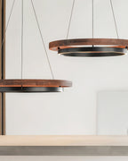Modern Dual Ring LED Chandelier for Indoor Ceiling Lighting