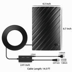 4K HDTV Signal Booster Antenna with Wide Coverage