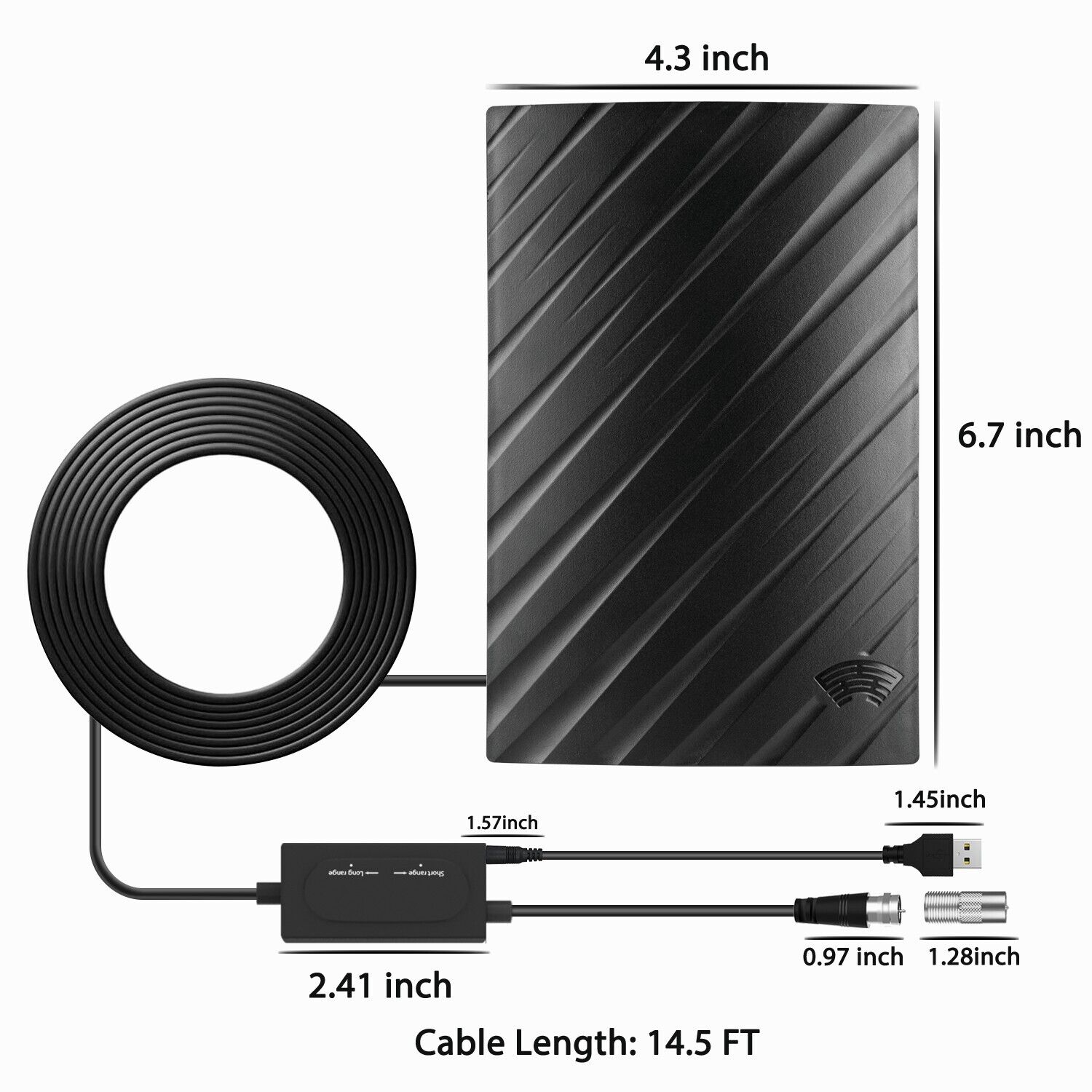 4K HDTV Signal Booster Antenna with Wide Coverage