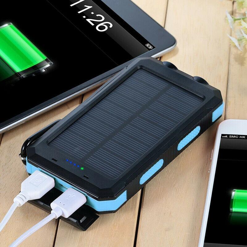 Outdoor Solar Power Bank Compact Fast-Charge Dual USB Device