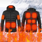 Unisex Heated Jacket Rechargeable Winter Coat with Heat Settings