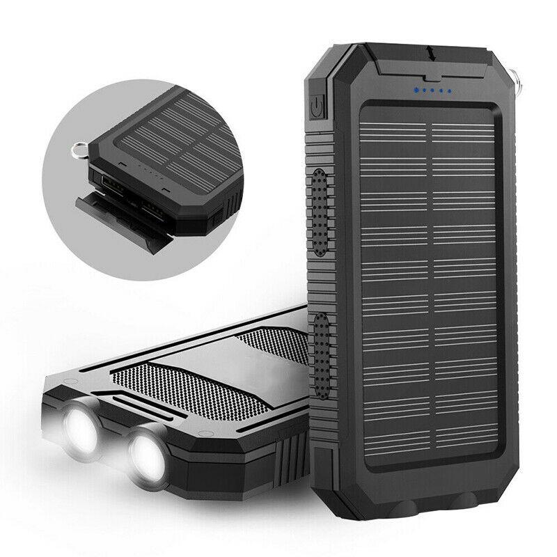 Outdoor Solar Power Bank Compact Fast-Charge Dual USB Device