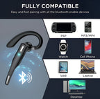 Wireless Bluetooth Headset Dual Microphone Noise Cancelling Earpiece
