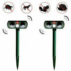 Ultrasonic Animal Deterrent Solar Motion-Activated Garden Pest Repeller (1 Repeller)