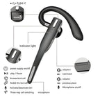 Wireless Bluetooth Headset Dual Microphone Noise Cancelling Earpiece