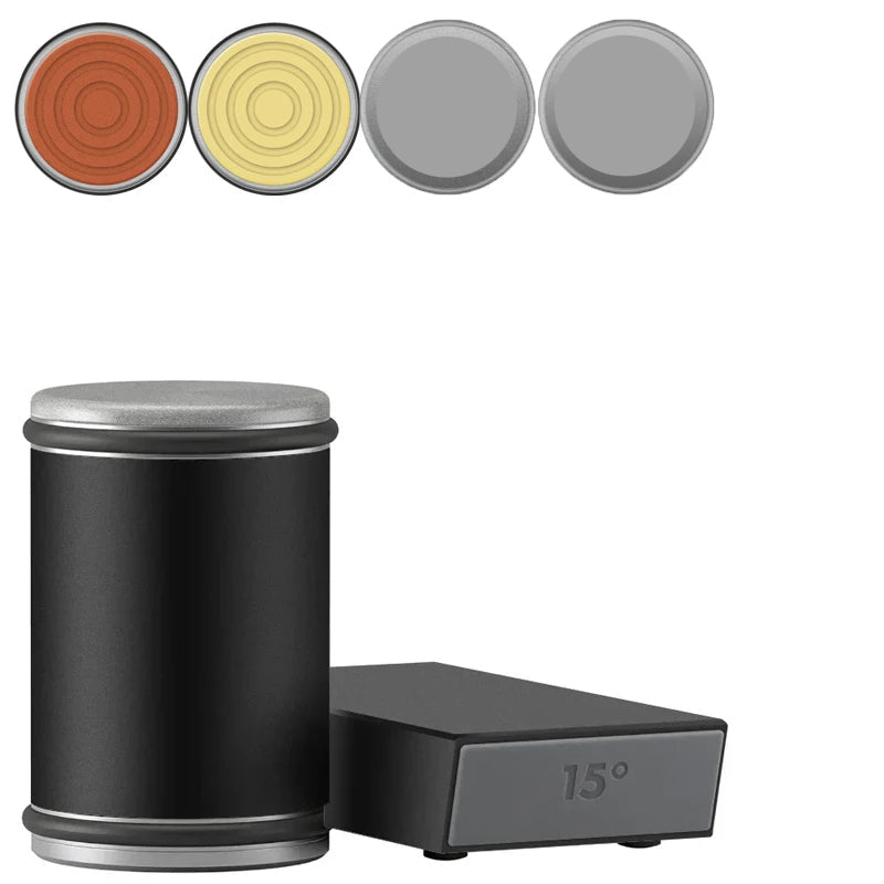 Efficient 2-in-1 Rolling Knife Sharpener Dual-Angle with Magnetic Knife Holder