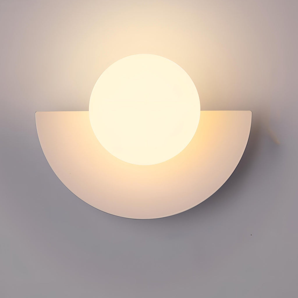 Naorena – Semicircle Wall Light With Round Shade - Image 6