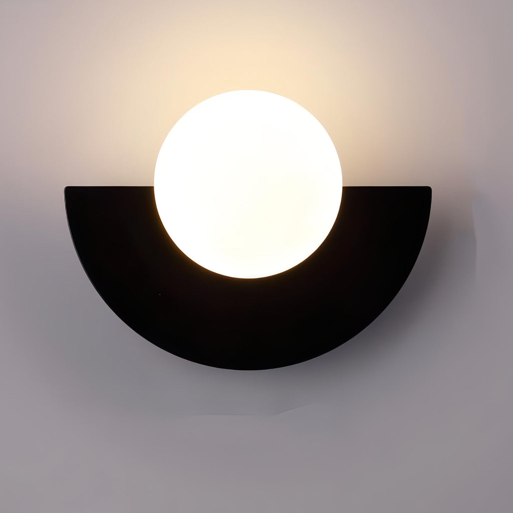 Naorena – Semicircle Wall Light With Round Shade