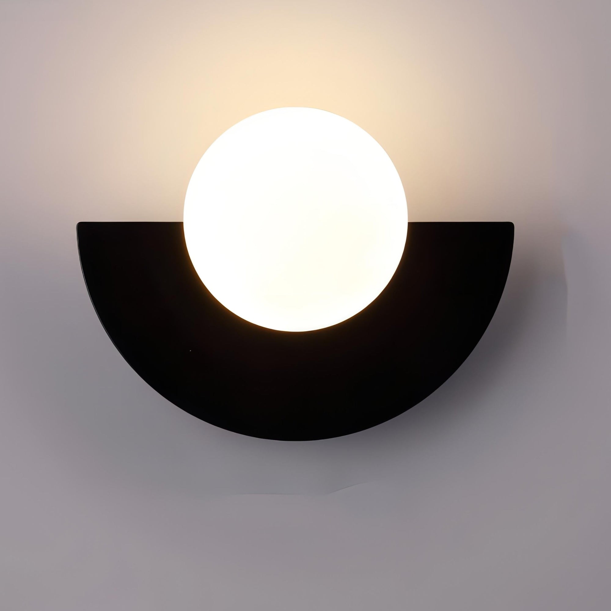 Naorena – Semicircle Wall Light With Round Shade
