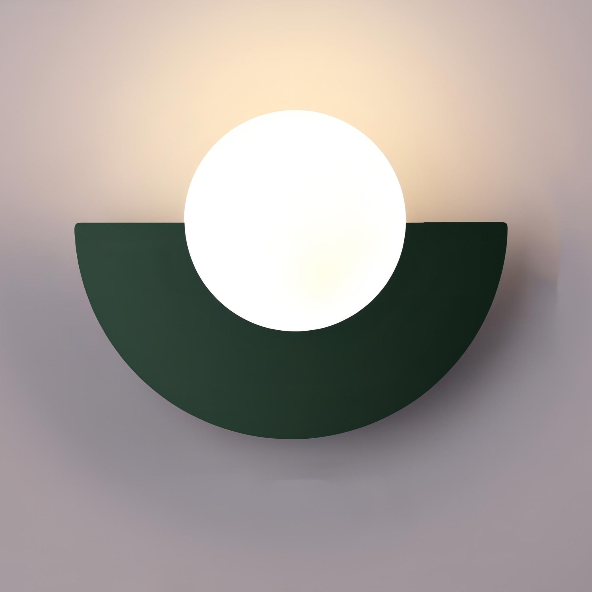 Naorena – Semicircle Wall Light With Round Shade - Image 2