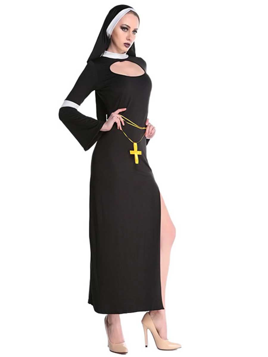 Womens 3 Piece Nun Costume Set - Image 3