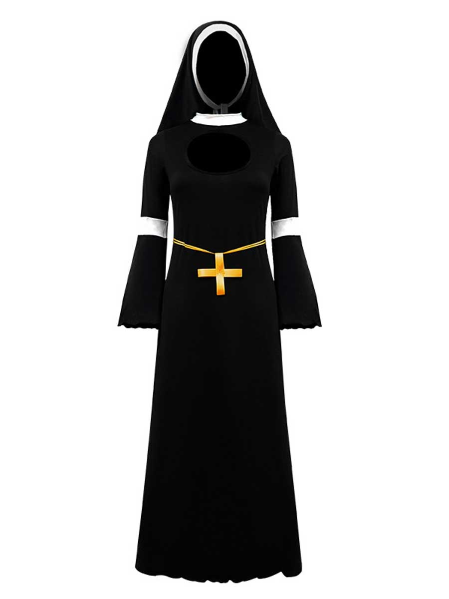 Womens 3 Piece Nun Costume Set - Image 4