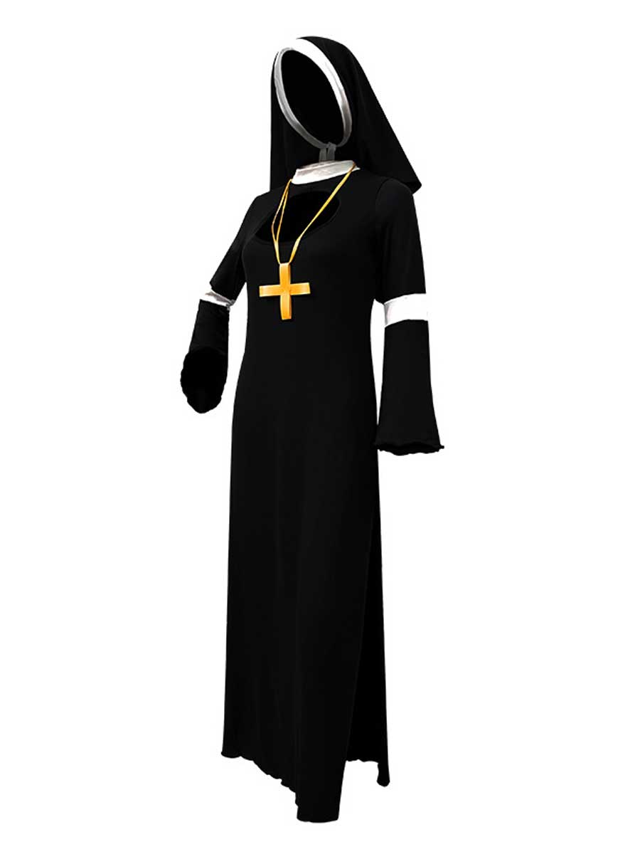 Womens 3 Piece Nun Costume Set - Image 5