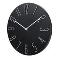 Modern Round Wood Grain Wall Clock Silent Non Ticking - Image 2
