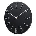 Modern Round Wood Grain Wall Clock Silent Non Ticking - Image 2