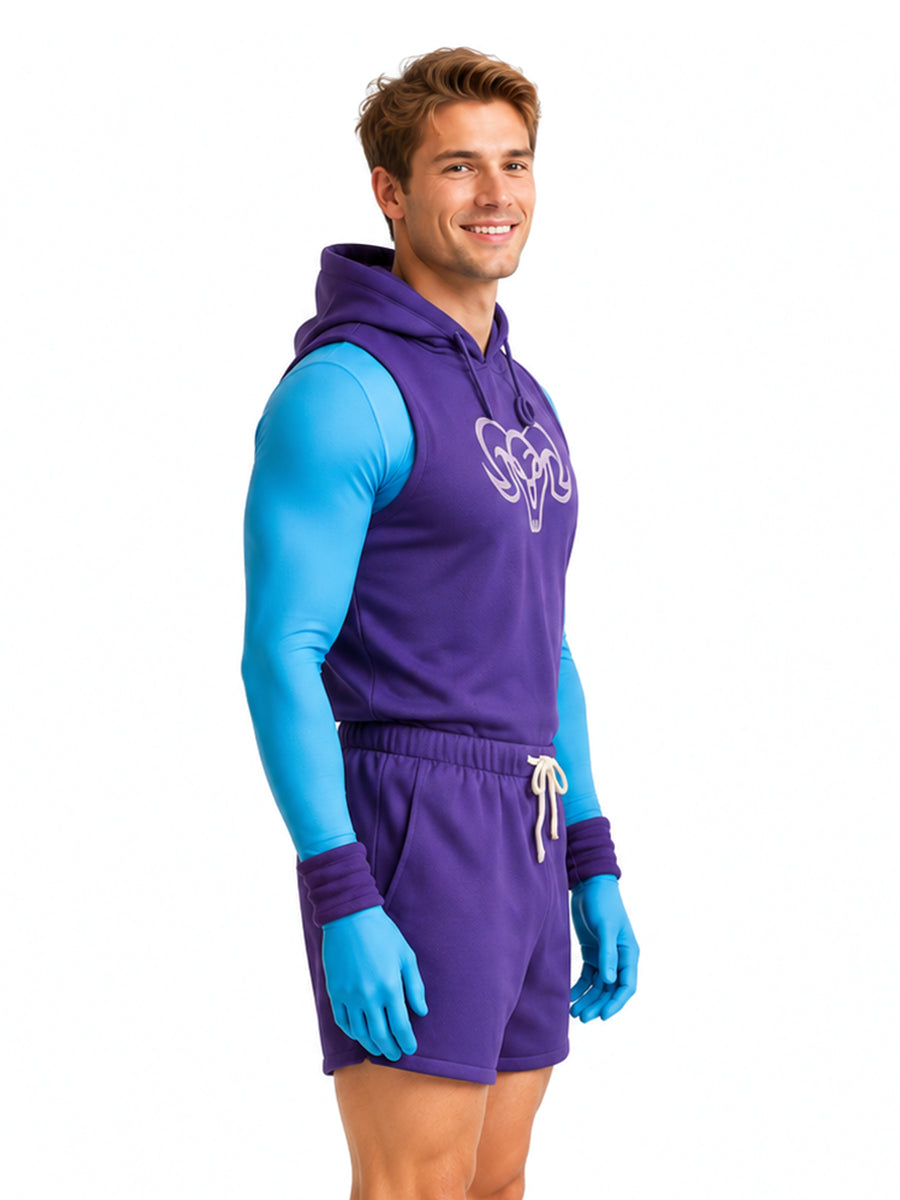 Men 6 Piece Costume Set Skull Villain - Image 2