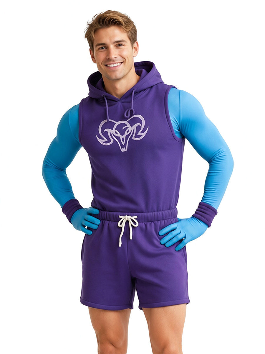Men 6 Piece Costume Set Skull Villain - Image 4