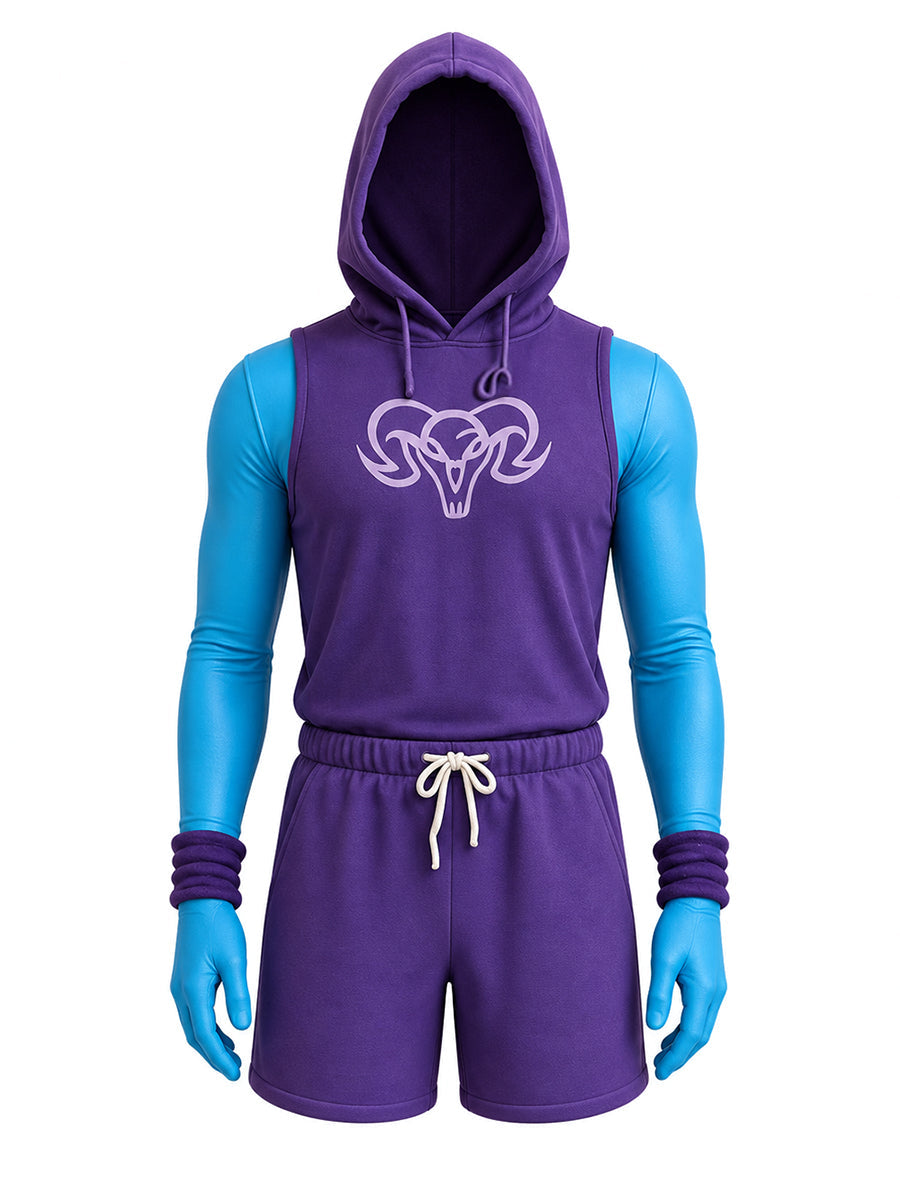 Men 6 Piece Costume Set Skull Villain - Image 6
