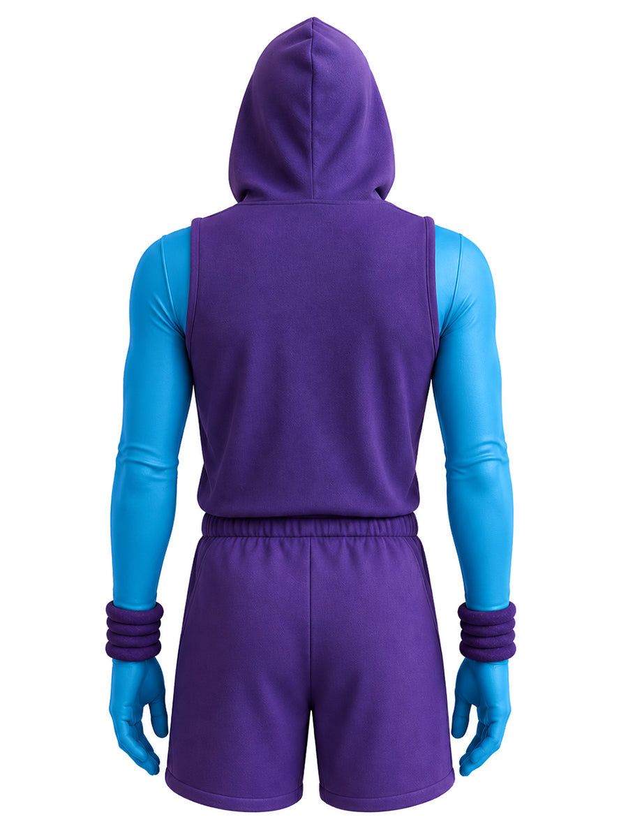 Men 6 Piece Costume Set Skull Villain - Image 7