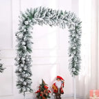 Snow Flocked Artificial Pine Christmas Garland Bendable Wire - Image 2
