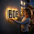 Solar House Numbers Backlit LED