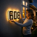 Solar House Numbers Backlit LED