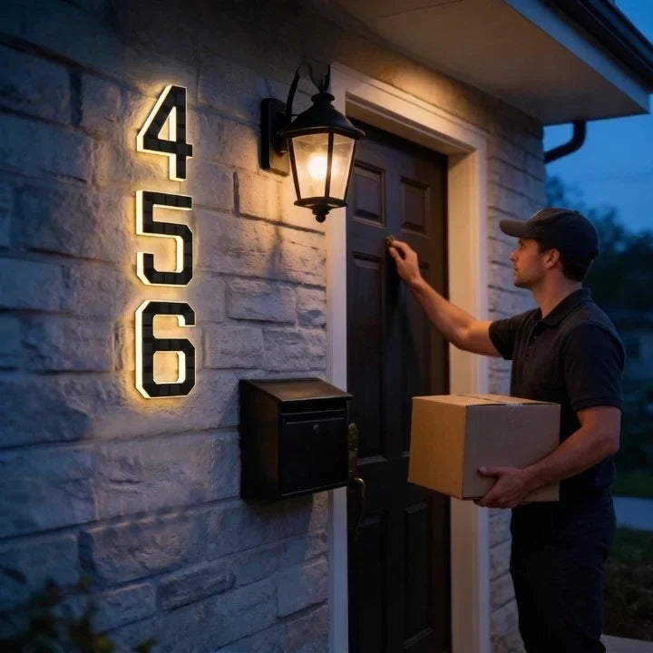Solar House Numbers Backlit LED - Image 3
