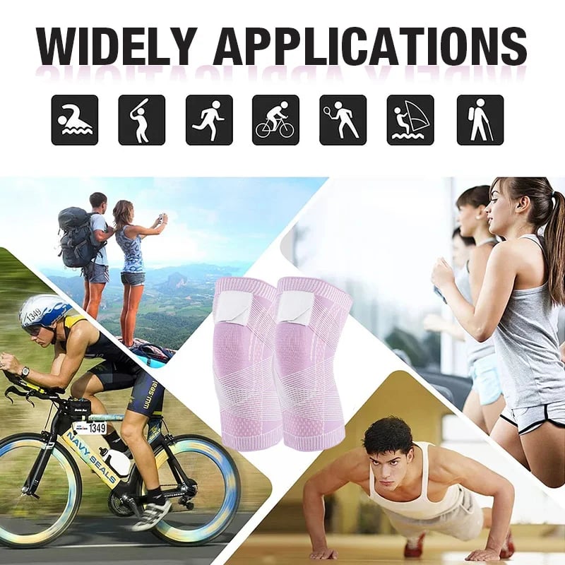 Knee Compression Sleeve Brace Adjustable Straps Pain Relief Support - Image 4