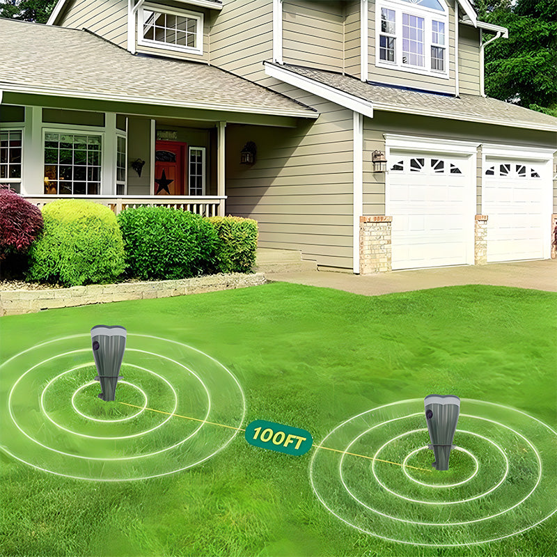Solar Mole Repellent Stakes Waterproof Sonic Vole Gopher Deterrent Yard - Image 8
