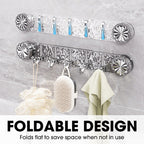 Adhesive Wall Hooks No Drill Foldable Space Saving Towel Rack - Image 4