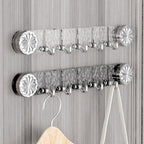 Adhesive Wall Hooks No Drill Foldable Space Saving Towel Rack - Image 6
