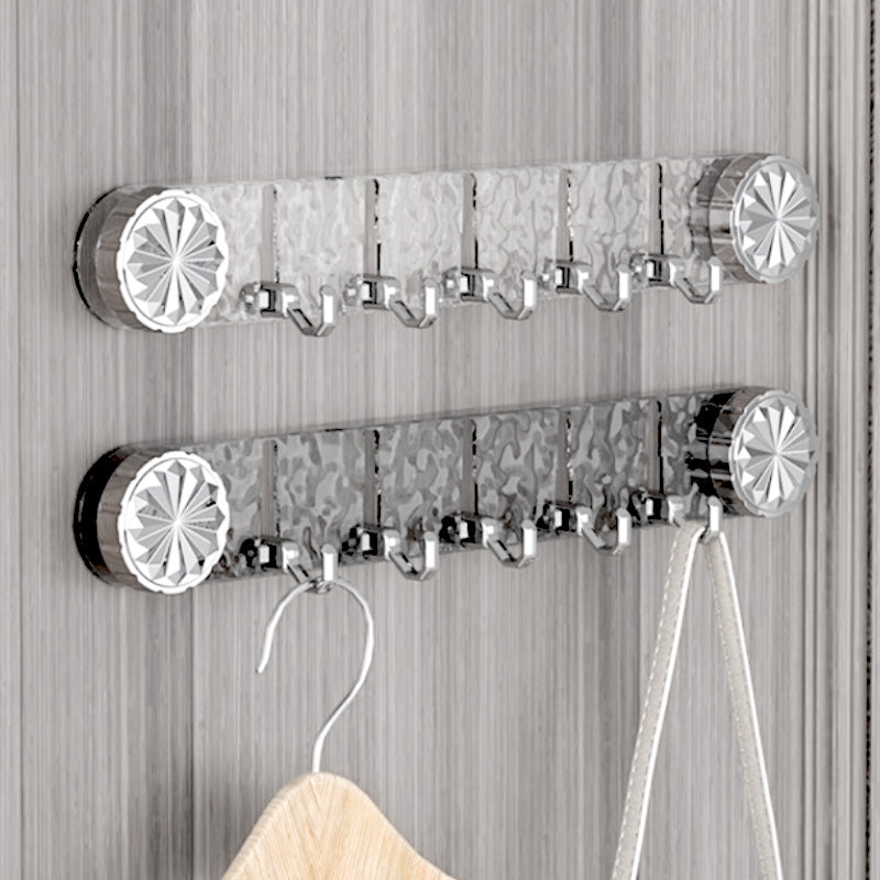 Adhesive Wall Hooks No Drill Foldable Space Saving Towel Rack - Image 6