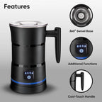 Electric Milk Frother Steamer Stainless Steel Hot Cold Foam Maker - Image 2
