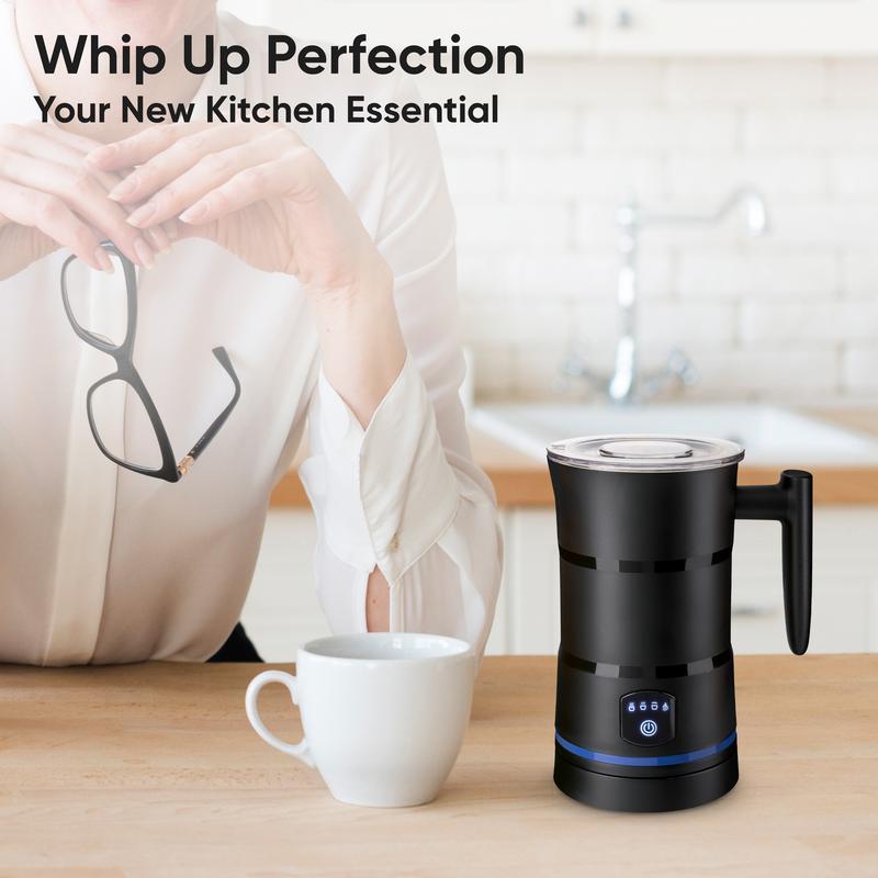 Electric Milk Frother Steamer Stainless Steel Hot Cold Foam Maker - Image 4