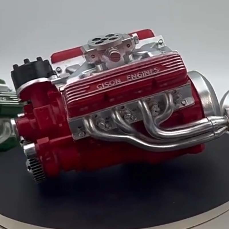 CNC Metal Mini V8 Engine Kit Runs on Gas - Image 6