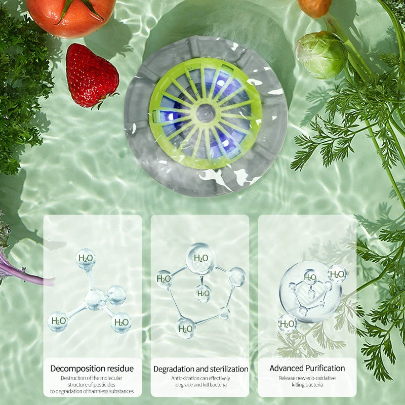 Portable Fruit Vegetable Washer USB Rechargeable Produce Cleaner Machine - Image 4