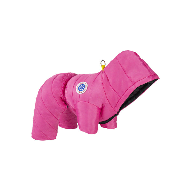 Dog Winter Coat Harness Full Body Fleece Lined Windproof Snowsuit - Image 11
