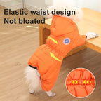Dog Winter Coat Harness Full Body Fleece Lined Windproof Snowsuit - Image 9