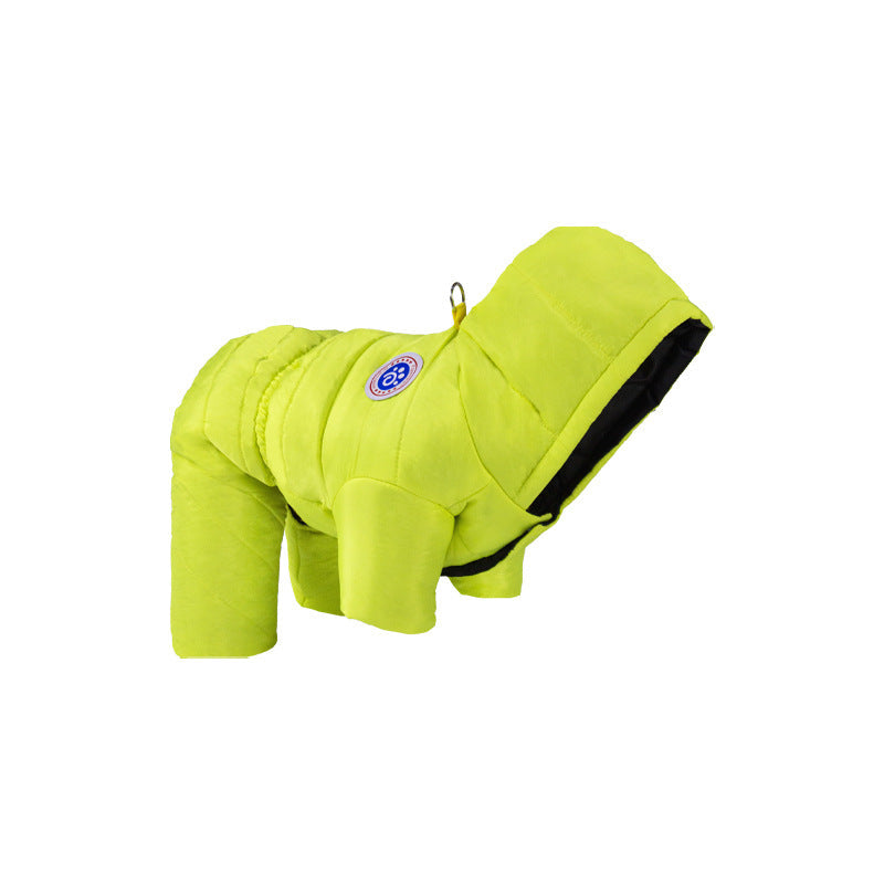Dog Winter Coat Harness Full Body Fleece Lined Windproof Snowsuit - Image 14