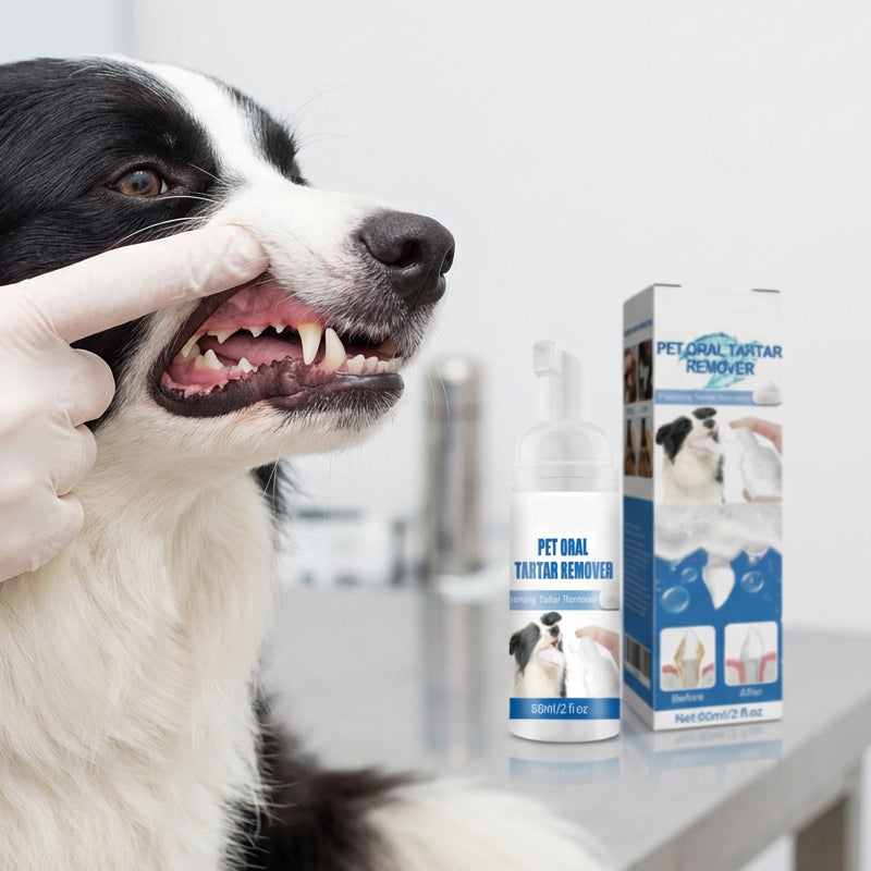 Dog Dental Foam No-Brush Teeth Cleaning Plaque Tartar Remover