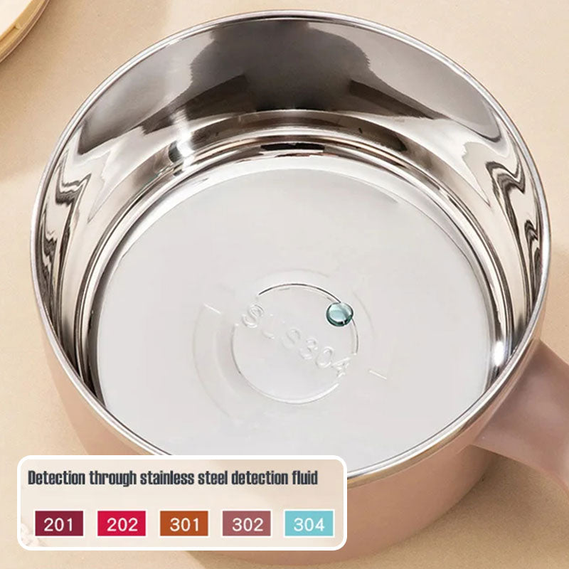Stainless Steel Ramen Bowl Drain Lid Insulated Anti-Scald 1200ml - Image 6