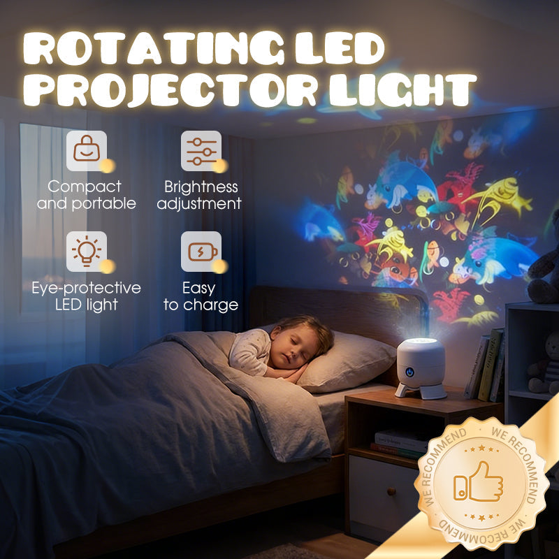Ocean Wave LED Projector Light Rotating Night Light Bedroom Ceiling Mood Lamp