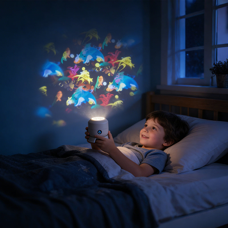 Ocean Wave LED Projector Light Rotating Night Light Bedroom Ceiling Mood Lamp - Image 8