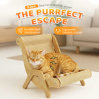 Cat Scratching Lounger Sisal Scratcher 2 in 1 Bed Durable Wooden