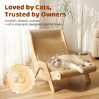 Cat Scratching Lounger Sisal Scratcher 2 in 1 Bed Durable Wooden - Image 9