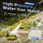 Hydro Jet Power Washer Wand High Pressure Metal Spray Gun 3 Nozzles