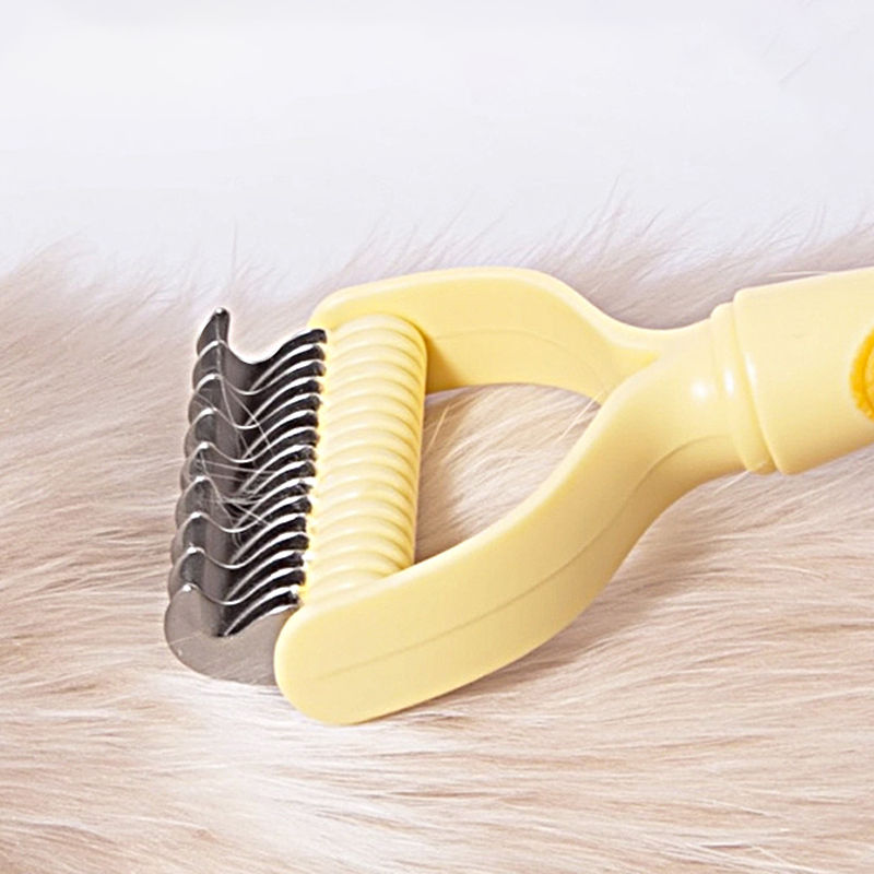 Dog Deshedding Tool Dual Sided Undercoat Dematting Rake Cats - Image 4
