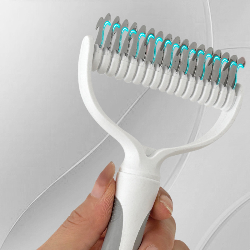 Dog Deshedding Tool Dual Sided Undercoat Dematting Rake Cats - Image 6