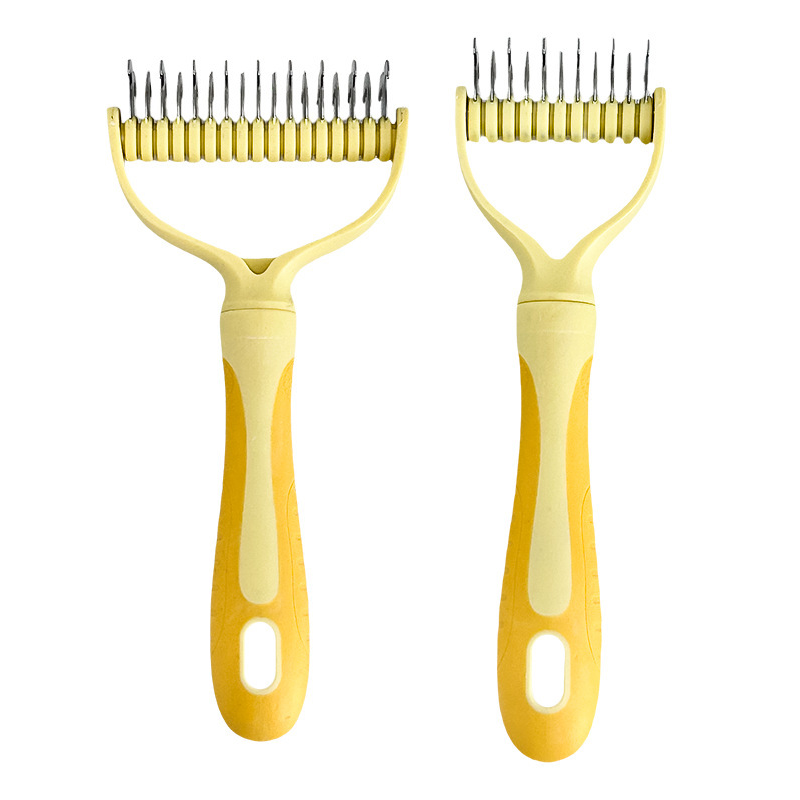 Dog Deshedding Tool Dual Sided Undercoat Dematting Rake Cats - Image 20